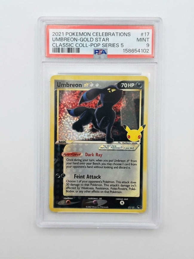 2021 Celebrations: Classic Collection Umbreon Star 17/17 PSA 9