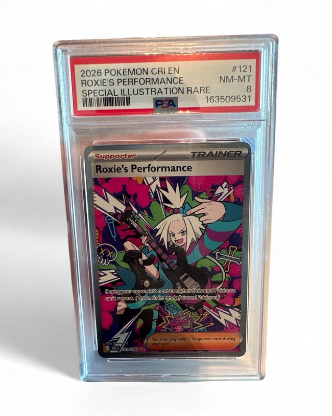 2026 Chaos Rising Roxie's Performance 121/086 PSA 8