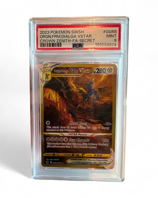 2023 Crown Zenith: Galarian Gallery Origin Forme Dialga VSTAR GG68/GG70 (Secret) PSA 9