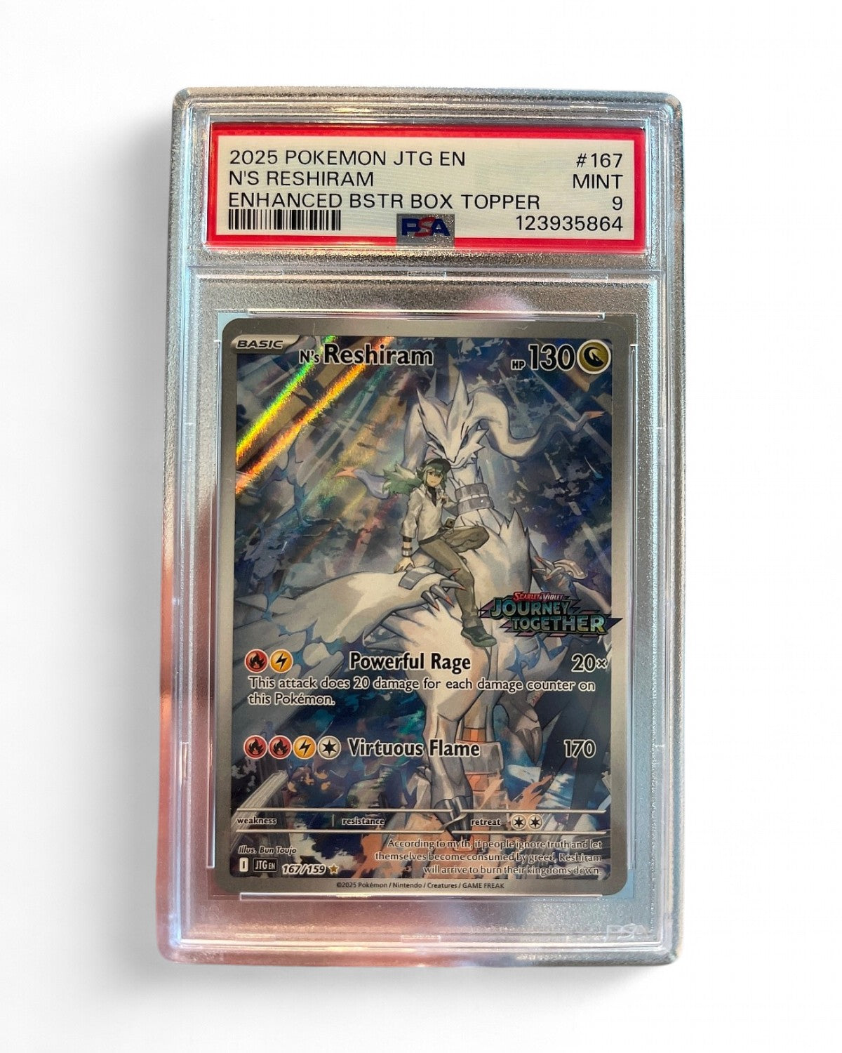 2025 Journey Together N's Reshiram 167/159 PSA 9