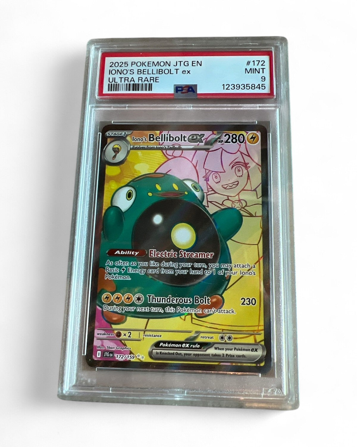 2025 Journey Together Iono's Bellibolt Ex 172/159 PSA 9