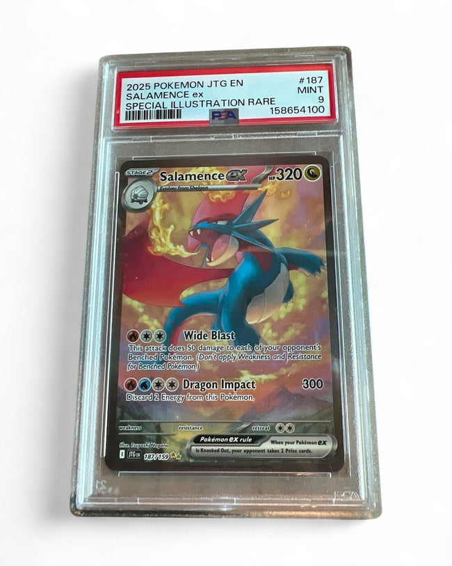 2025 Journey Together Salamence Ex 187/159 PSA 9