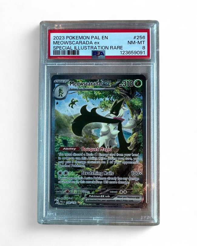 2023 Paldea Evolved Meowscarada Ex 256/193 PSA 8