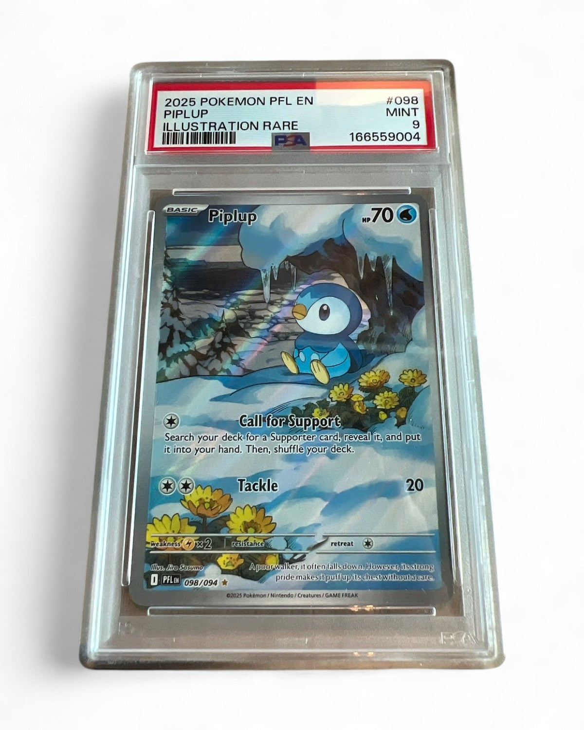 2025 Phantasmal Flames Piplup 098/094 PSA 9