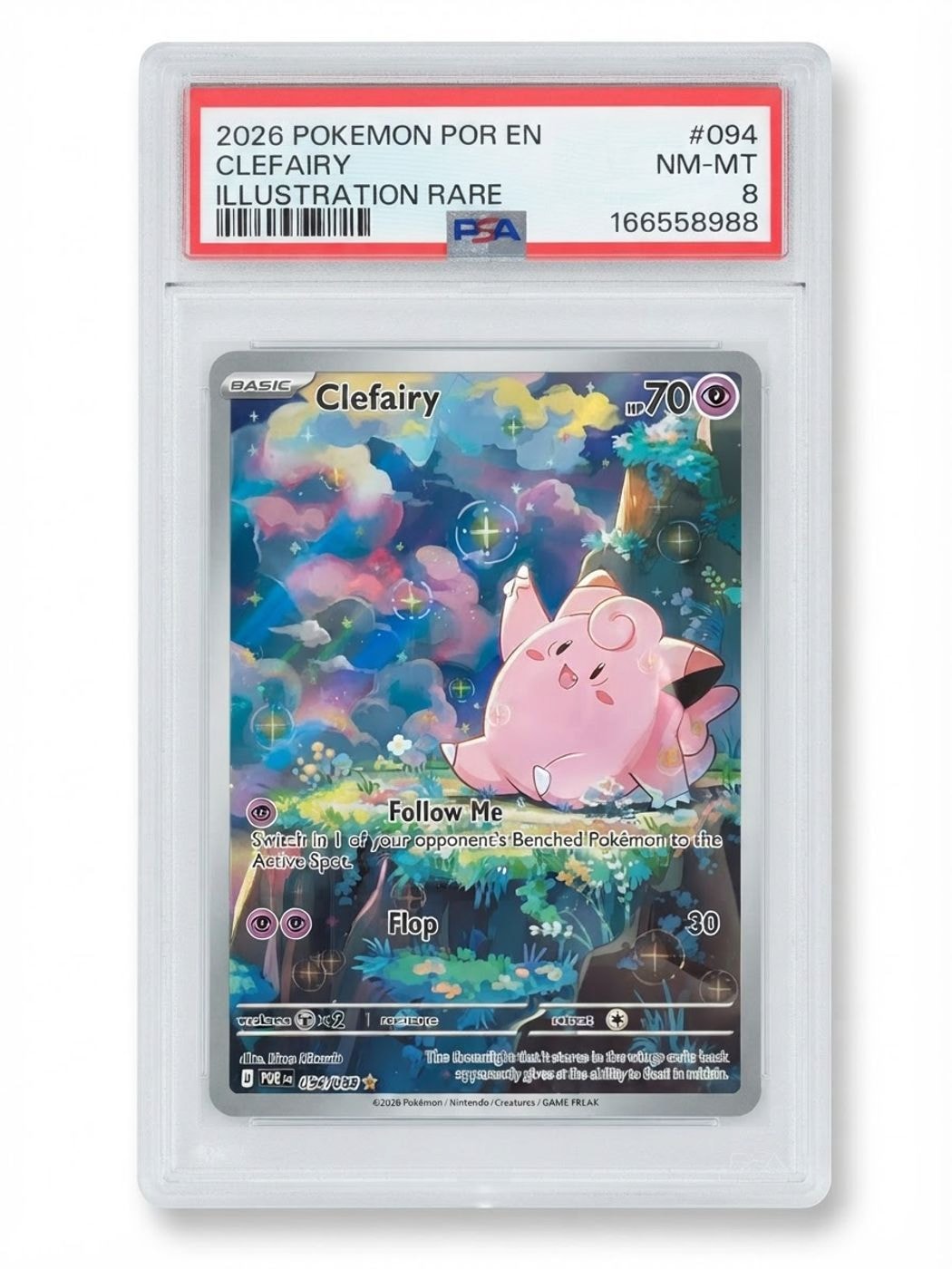 2026 Perfect Order Clefairy 094/088 PSA 8