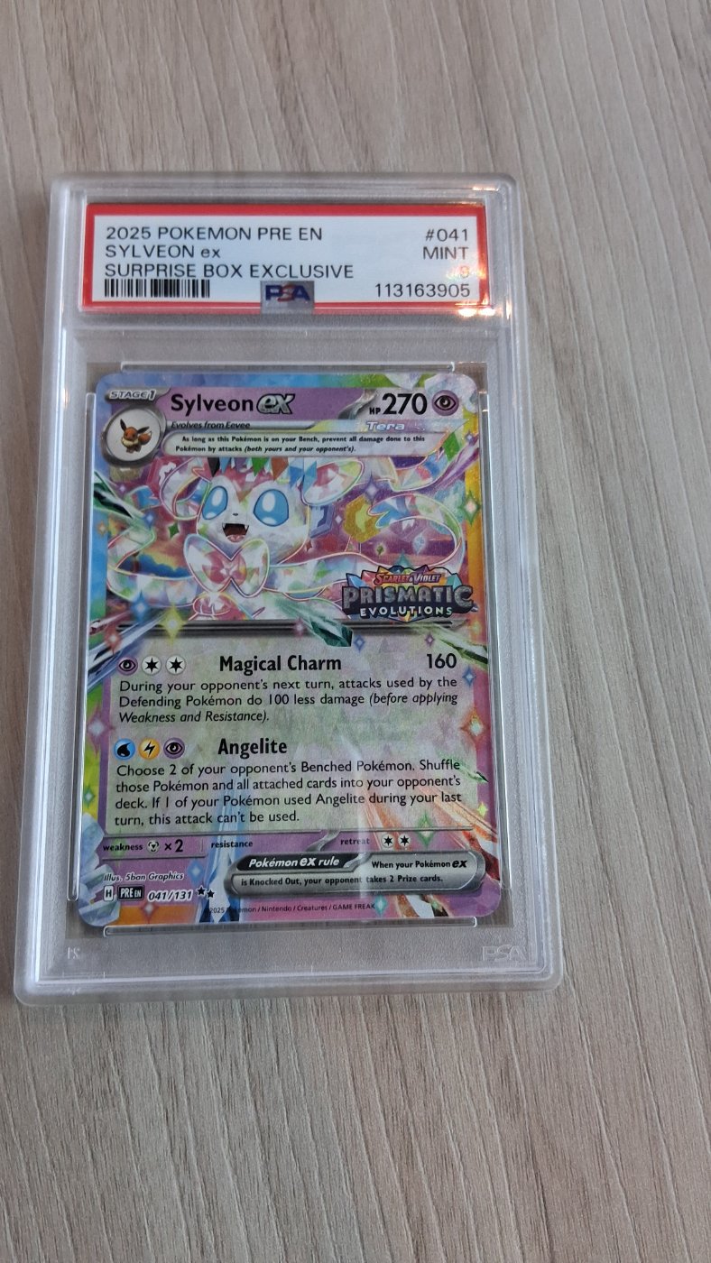 2025 Prismatic Evolutions Sylveon Ex 041/131 PSA 9