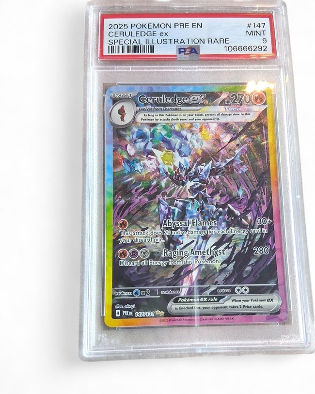 2025 Prismatic Evolutions Ceruledge Ex 147/131 PSA 9