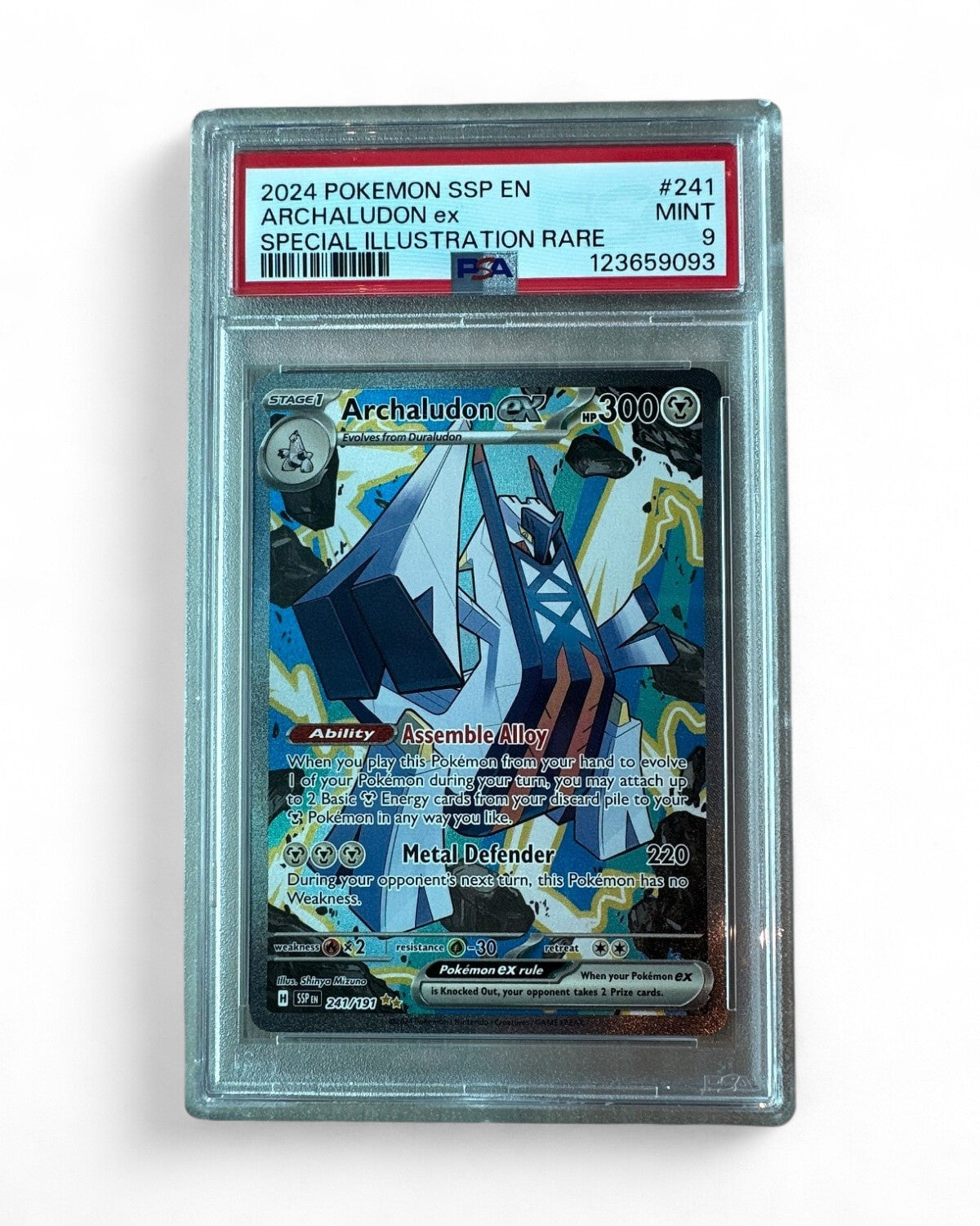 2024 Surging Sparks Archaludon Ex 241/191 PSA 9