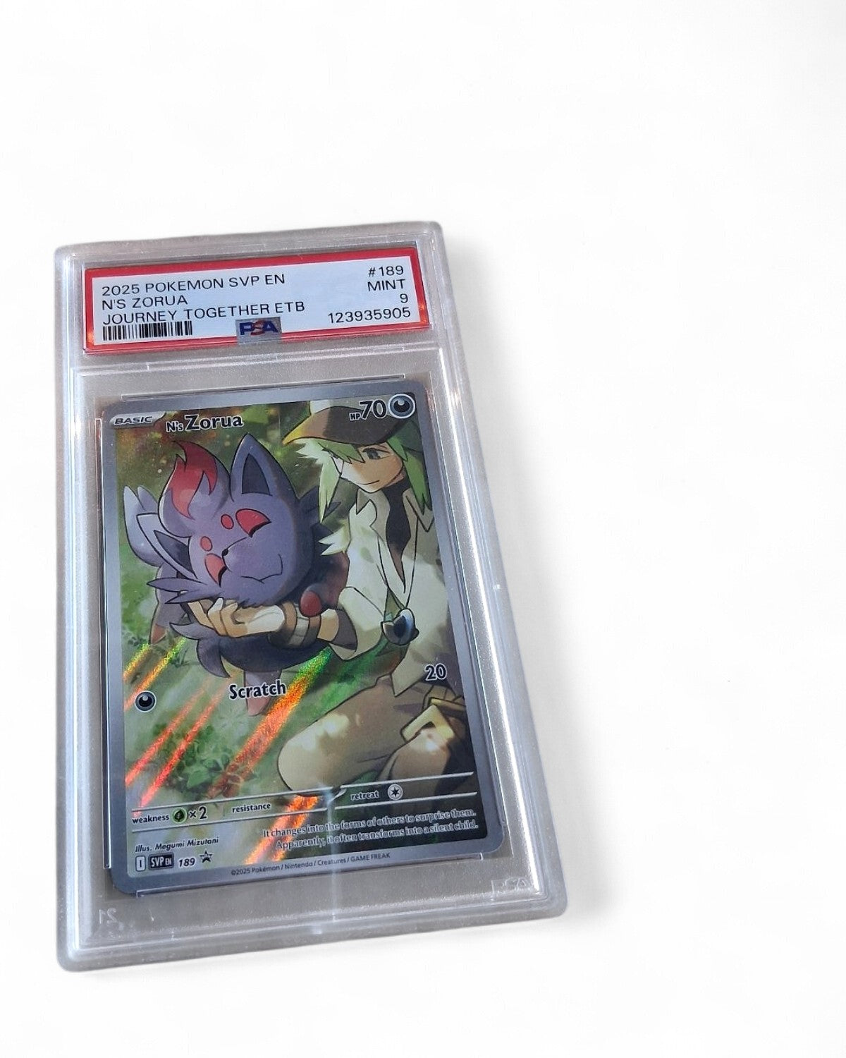 2025 Scarlet & Violet Promo Cards N's Zorua 189 PSA 9