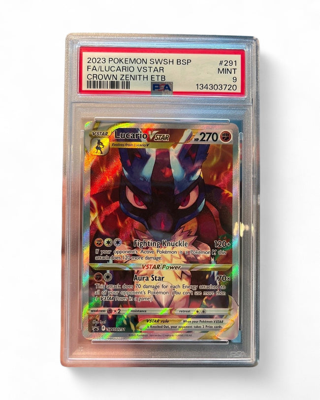 2023 Sword & Shield Promo Cards Lucario VSTAR SWSH291 PSA 9