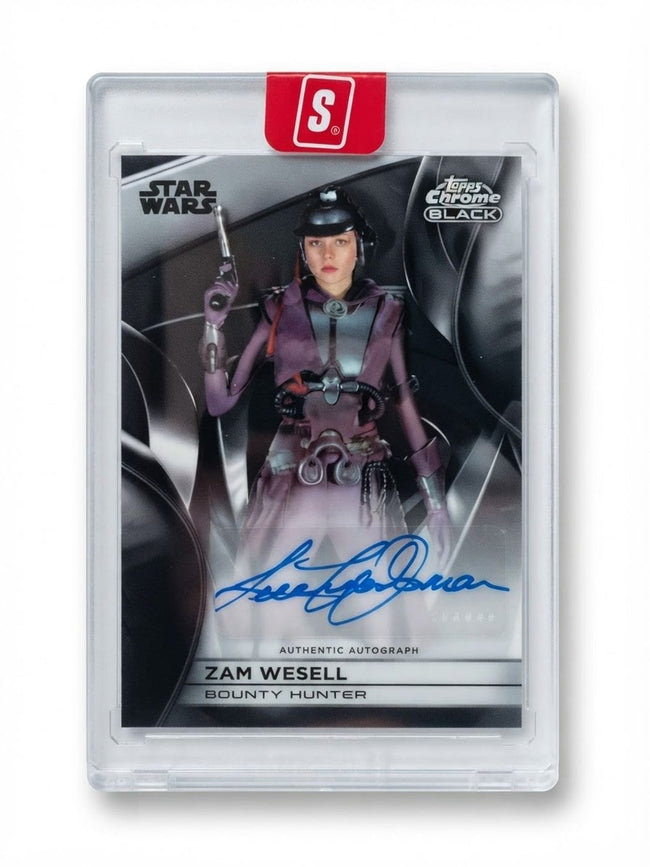 Topps Chrome Black Leanna Walsman as Zam Wesell #CB-LW Auto
